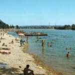 Belgrade's lake Ada Ciganlija, summer day and full beach
