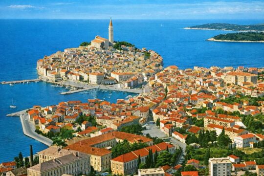 City of Rovinj in Istria on Adriatic sea
