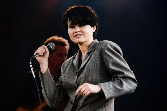 Singer Anja Rupel at one of her concerts.