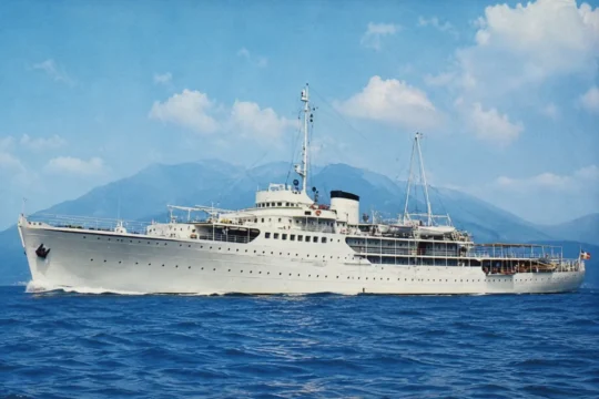 The Galeb ship on one of its voyages.